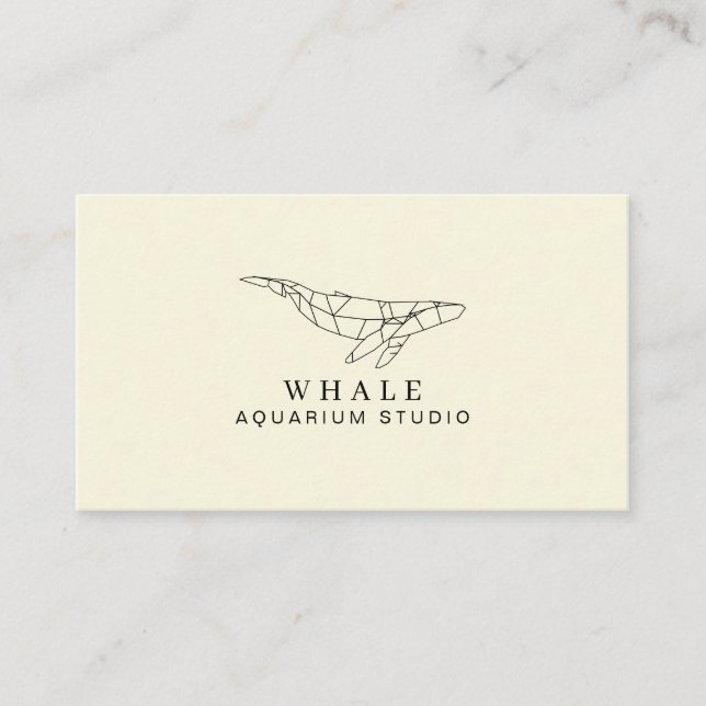 Carte De Visite Aquarium à basse densité jaune (Devant)