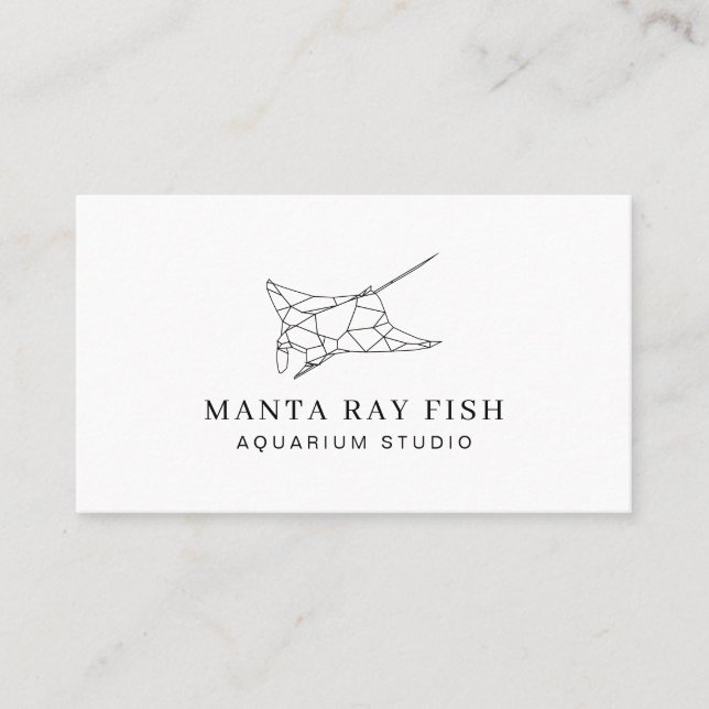 Carte De Visite Aquarium Fish Manta Ray (Devant)