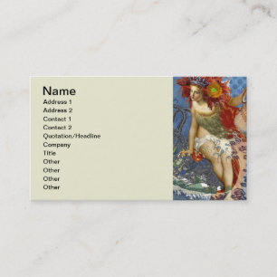 Carte De Visite Aquarius Mermaid Bleu gothique
