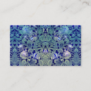Carte De Visite Arabesque victorien, ALAMEDA - vert de marine et
