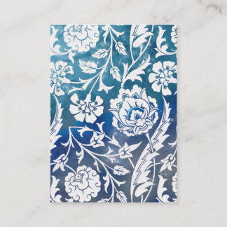 Carte De Visite Arabesque victorien, DAME CIARA - bleu et blanc