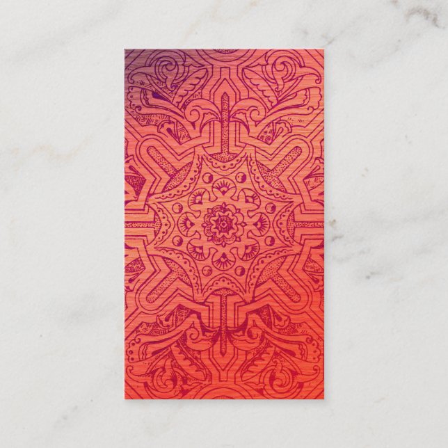 Carte De Visite Arabesque victorien, IDALIS - Flamant rose (Devant)