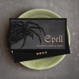 Carte De Visite Araignée noire veuve Halloween