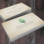 Carte De Visite Arborescence d'aquarelle Vintage apparence personn<br><div class="desc">Faites une bonne première impression avec ces cartes de visite d'arbres simples mais élégants. L'identité parfaite pour une variété d'entreprises ou de cartes d'appel personnelles.</div>