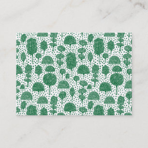 Carte De Visite Arboretum 230715 - Vert forestier sur blanc