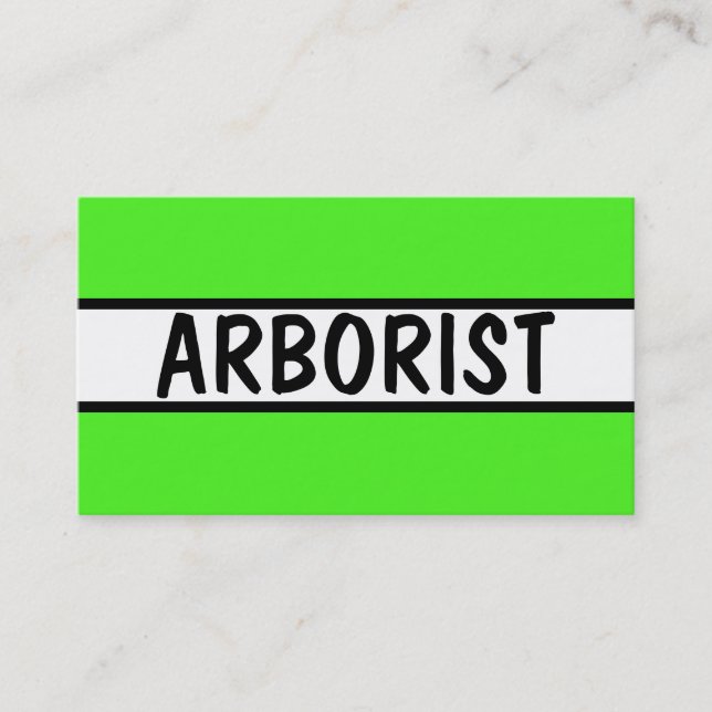 Carte De Visite Arboriste Neon Green (Devant)