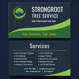 Carte De Visite Arboriste Service d'arbres