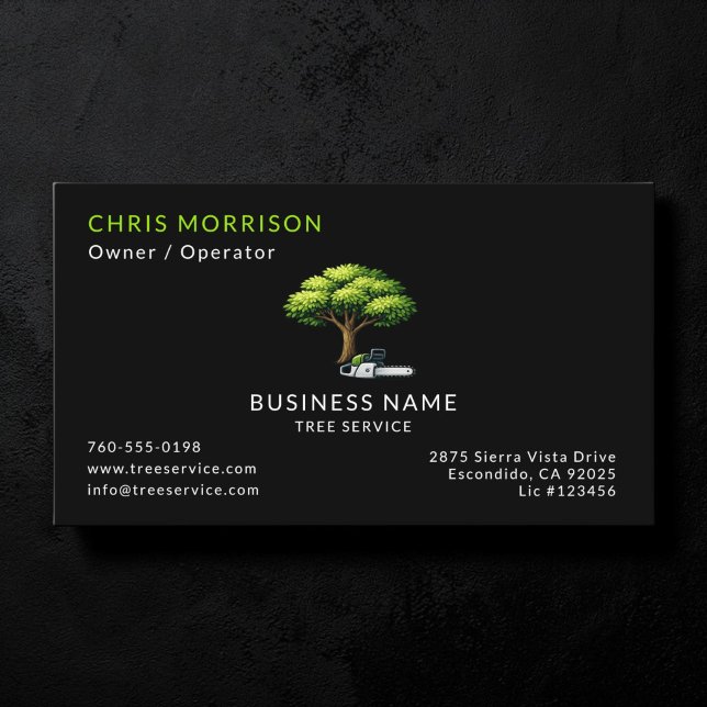 Carte De Visite Arboriste Services d'arbre  (Créateur téléchargé)