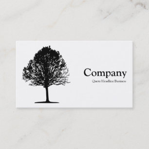 Carte De Visite Arbre 01 - Blanc