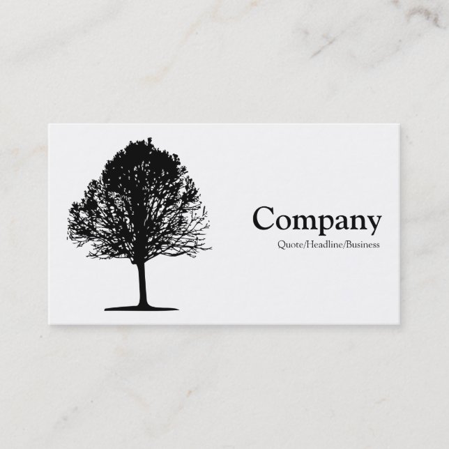 Carte De Visite Arbre 01 - Blanc (Devant)