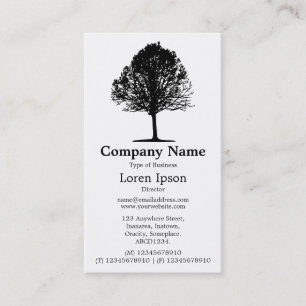 Carte De Visite Arbre 01 - Blanc