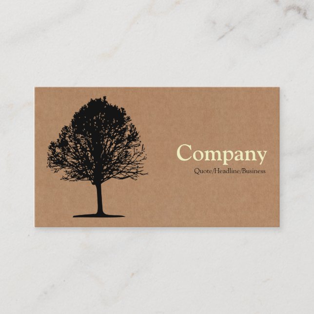 Carte De Visite Arbre 01 - Texture de boîte de carton (Devant)