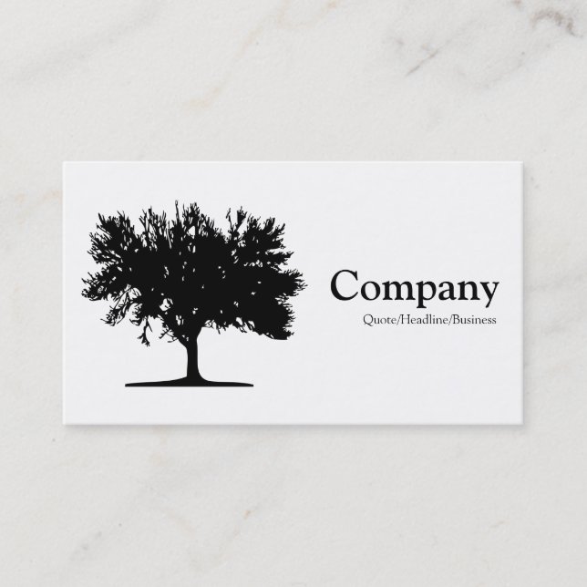 Carte De Visite Arbre 04 - Blanc (Devant)