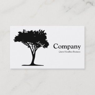 Carte De Visite Arbre 05 - Blanc