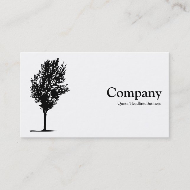 Carte De Visite Arbre 07 - Blanc (Devant)
