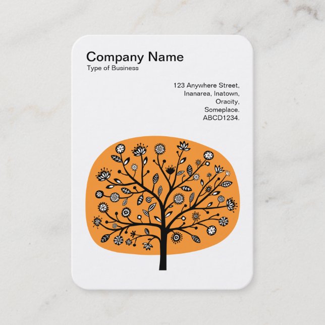 Carte De Visite Arbre à fleurs II - Orange clair (Devant)