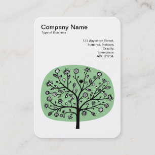 Carte De Visite Arbre à fleurs II - Vert fondu