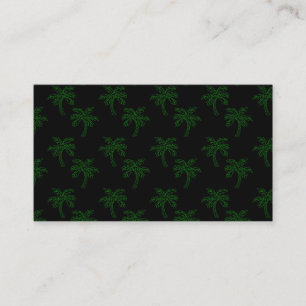 Carte De Visite Arbre à Palmiers Tropical Contour Vert Art Vibes d