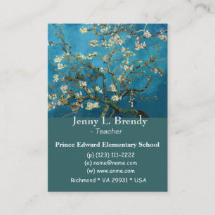 Carte De Visite Arbre aux amandes en fleurs de Vincent van Gogh.