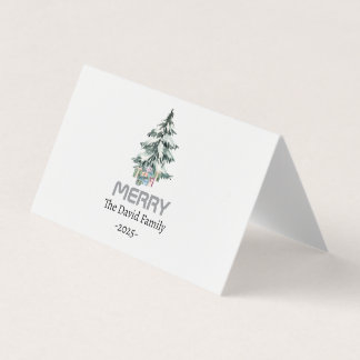 Carte De Visite Arbre botanique du pin blanc de neige