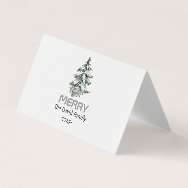 Carte De Visite Arbre botanique du pin blanc de neige (Devant)