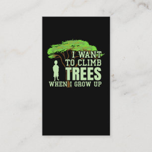 Carte De Visite Arbre Climber futur Arboriste Funny Arbre Escalade