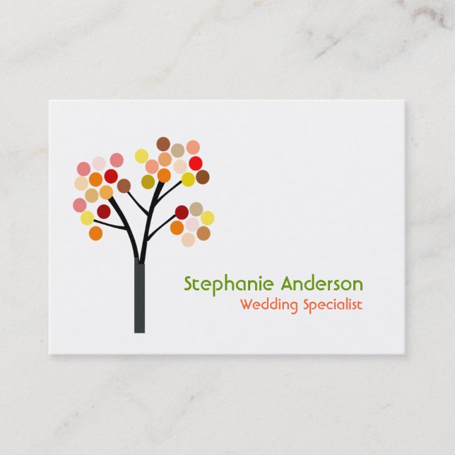 Carte De Visite Arbre d'automne (Devant)