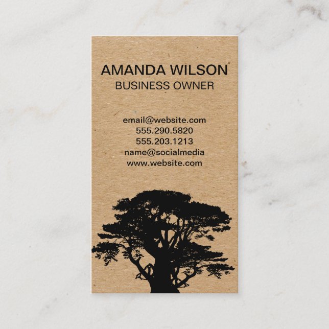 Carte De Visite Arbre de cèdre | Paysage | Gardener (Devant)