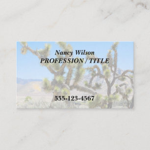 Carte De Visite Arbre de Joshua en Californie