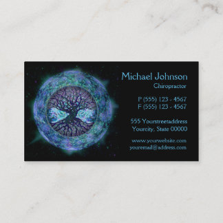 Carte De Visite Arbre de la vie dans l'espace par Amelia Carrie