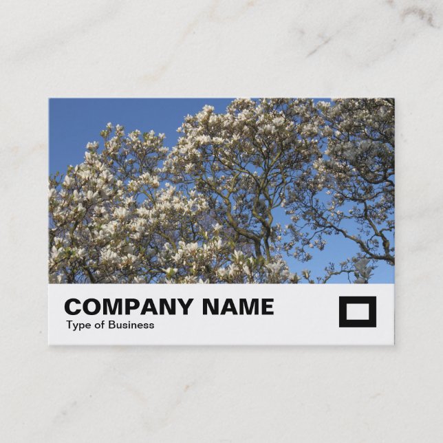 Carte De Visite Arbre de Magnolia en fleurs (Devant)