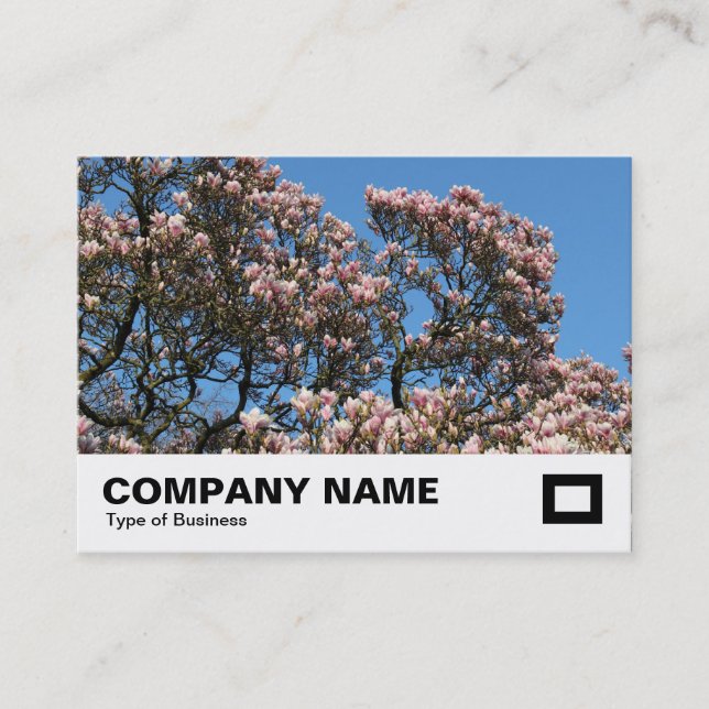Carte De Visite Arbre de Magnolia en fleurs (Devant)