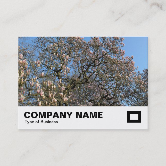 Carte De Visite Arbre de Magnolia en fleurs (Devant)
