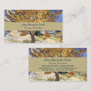 Carte De Visite Arbre de mûrier de Van Gogh Jaune Tourbillon Art