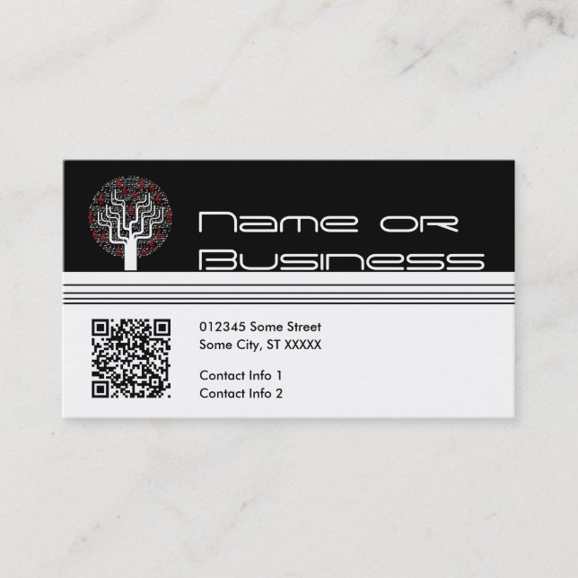 Carte De Visite arbre de musique : code qr (Devant)