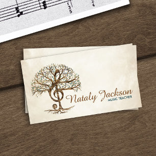 Carte De Visite Arbre de musique Treble Clef