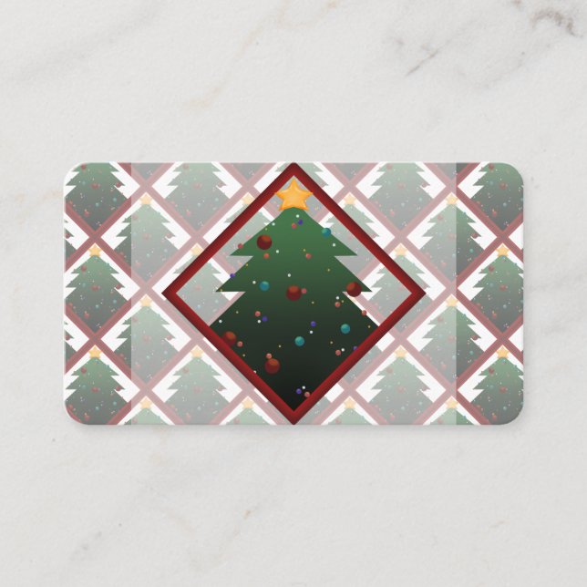 Carte De Visite Arbre de Noël (Devant)