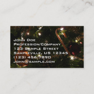 Carte De Visite Arbre de Noël III Lieu de vacances