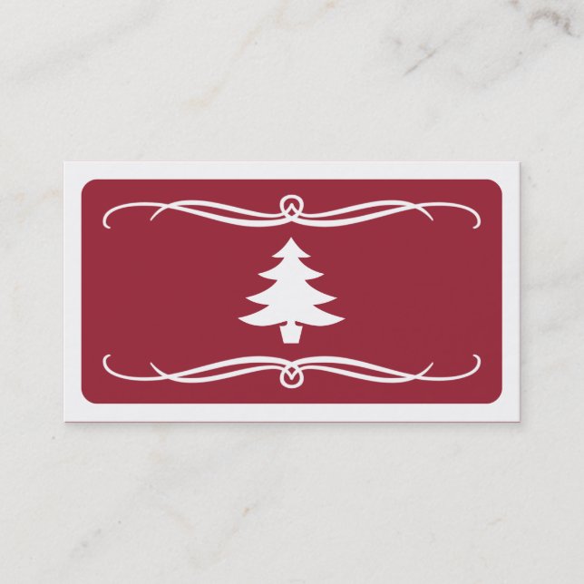 Carte De Visite arbre de noël mod (personnalisable couleur) (Devant)