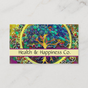Carte De Visite Arbre de santé d'arc-en-ciel de la vie