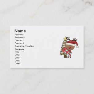 Carte De Visite Arbre de vacances de renne de Rudy