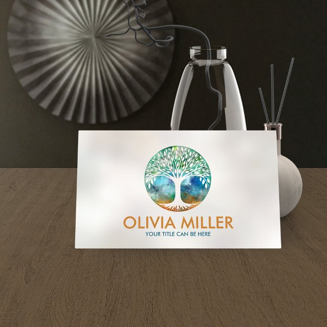 Carte De Visite Arbre de vie - Aquarelle (Créateur téléchargé)