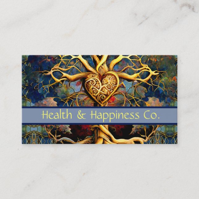 Carte De Visite Arbre de vie Coeur (Devant)