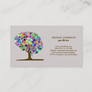 Carte De Visite Arbre de vie moderne Wellness Life Coach