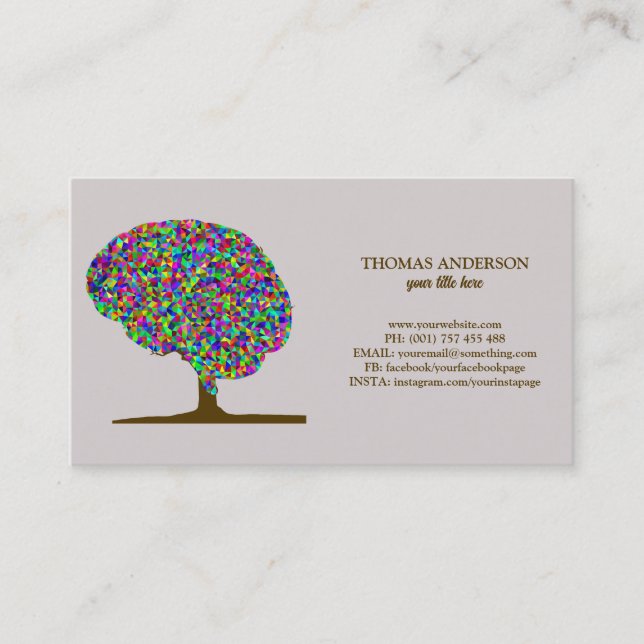 Carte De Visite Arbre de vie moderne Wellness Life Coach (Devant)