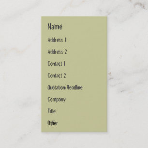 Carte De Visite Arbre De Vie / Pedigree De L'Homme