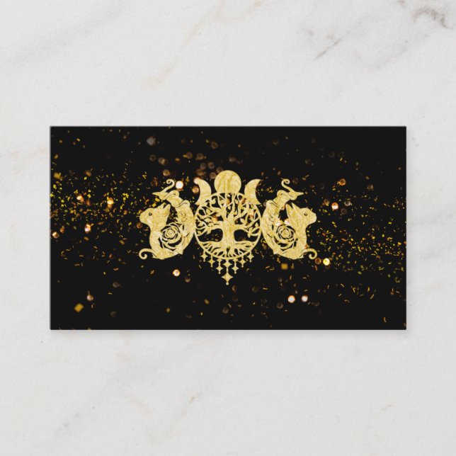 Carte De Visite Arbre de vie, triple lune (Devant)