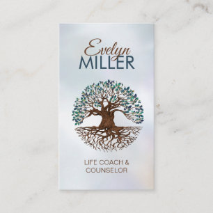 Carte De Visite Arbre de vie - Yggdrasil - Feuilles de marbre Entr