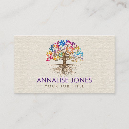 Carte De Visite Arbre Dore De La Vie Yggdrasil Feuilles Colore Zazzle Fr