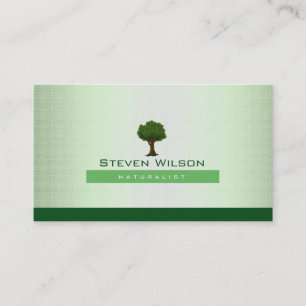 Carte De Visite Arbre élégant vert Nature Linge Jardin Paysage